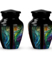 Stained Glass Urn For Ashes Memorial, Funeral Shape Urn