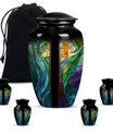 Stained Glass Urn For Ashes Memorial, Funeral Shape Urn