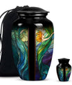 Stained Glass Urn For Ashes Memorial, Funeral Shape Urn