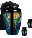 Stained Glass Urn For Ashes Memorial, Funeral Shape Urn