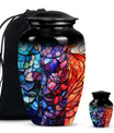 Stained Glass Urn For Ashes Memorial, Funeral Cremation Urn For Ashes