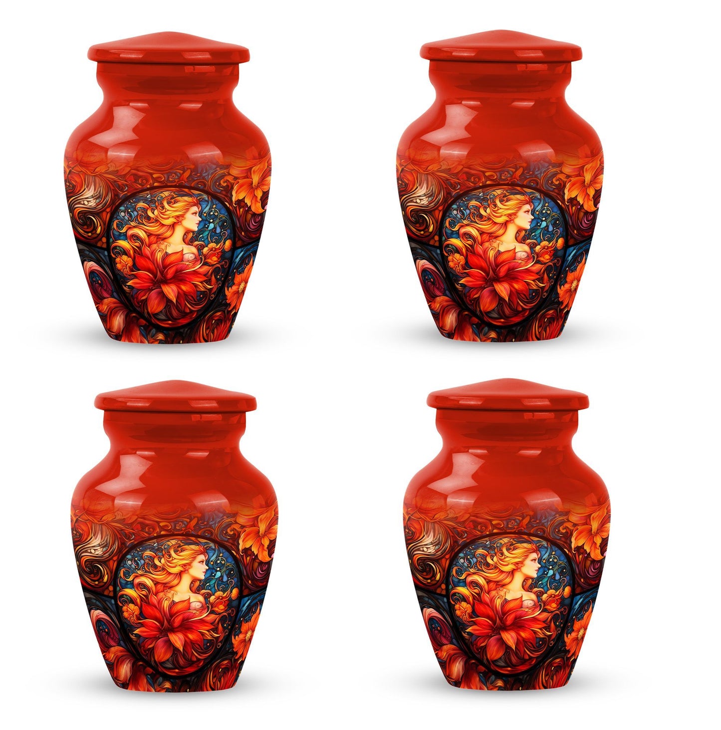 10-inch stained glass Classic urn for cremation ashes