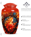 10-inch stained glass Classic urn for cremation ashes