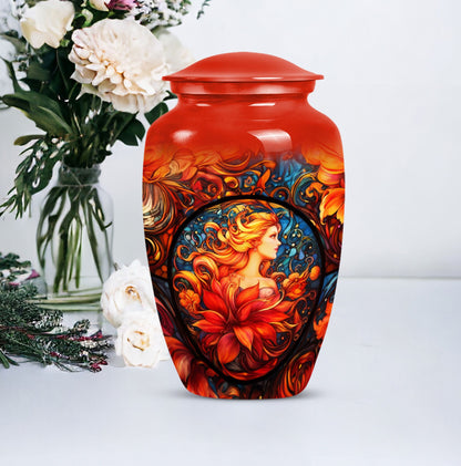 10-inch stained glass Classic urn for cremation ashes