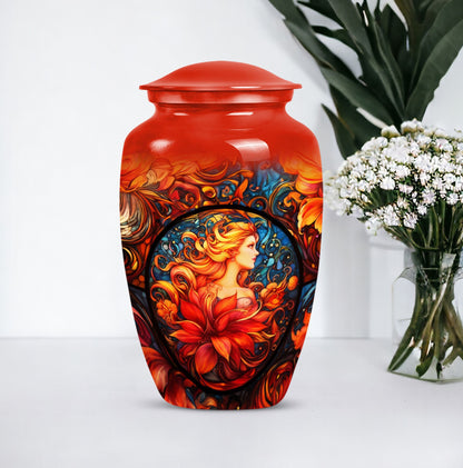 10-inch stained glass Classic urn for cremation ashes