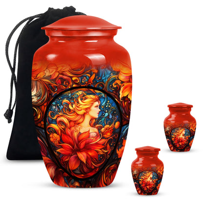 10-inch stained glass Classic urn for cremation ashes