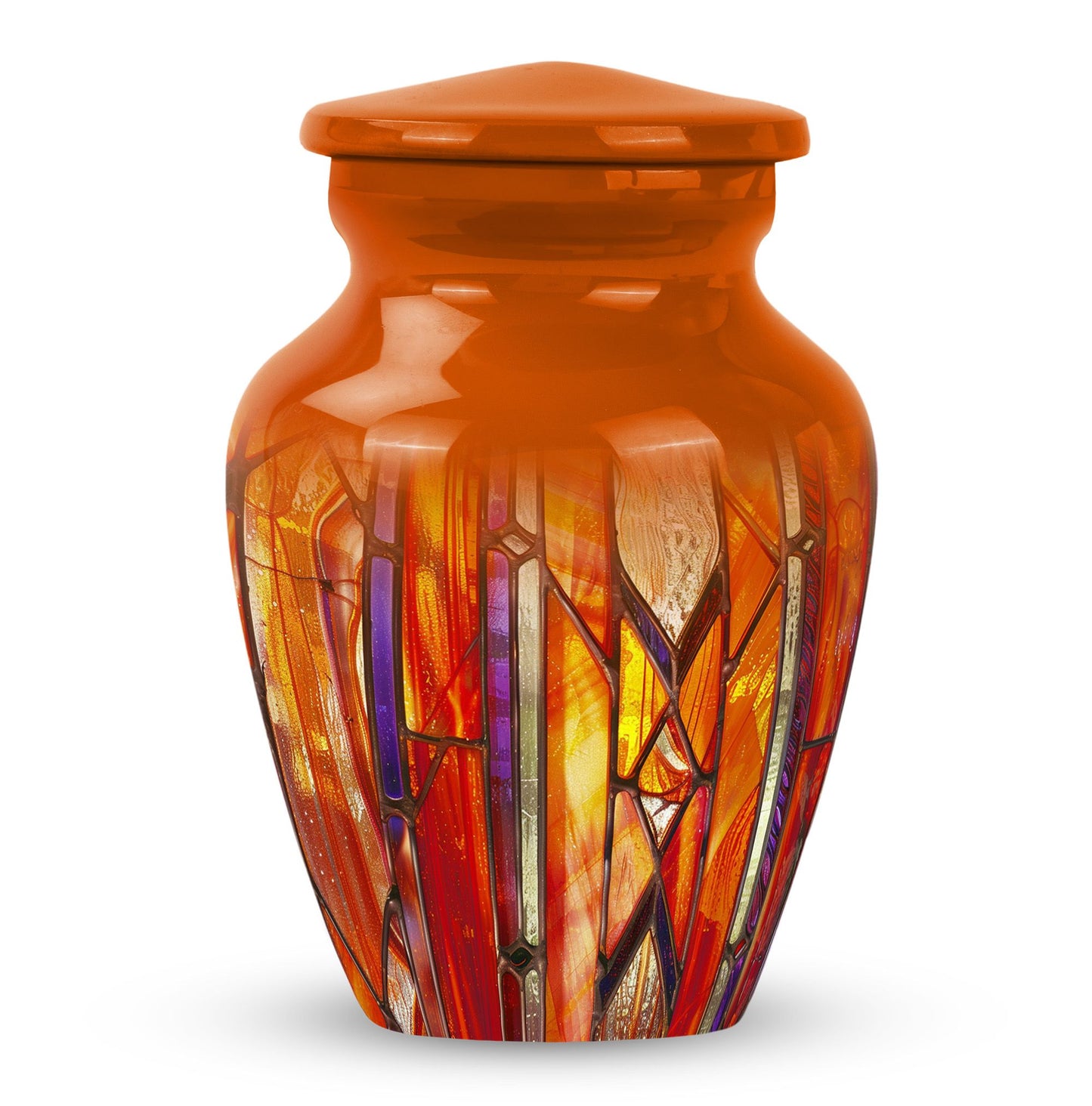 Stained Glass Ashes Keepsake Memorial, Funeral Cremation Urn