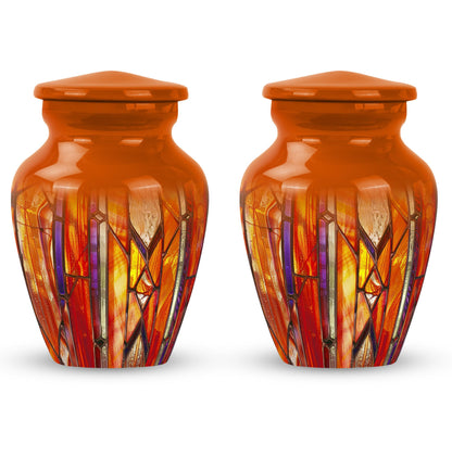 Stained Glass Ashes Keepsake Memorial, Funeral Cremation Urn