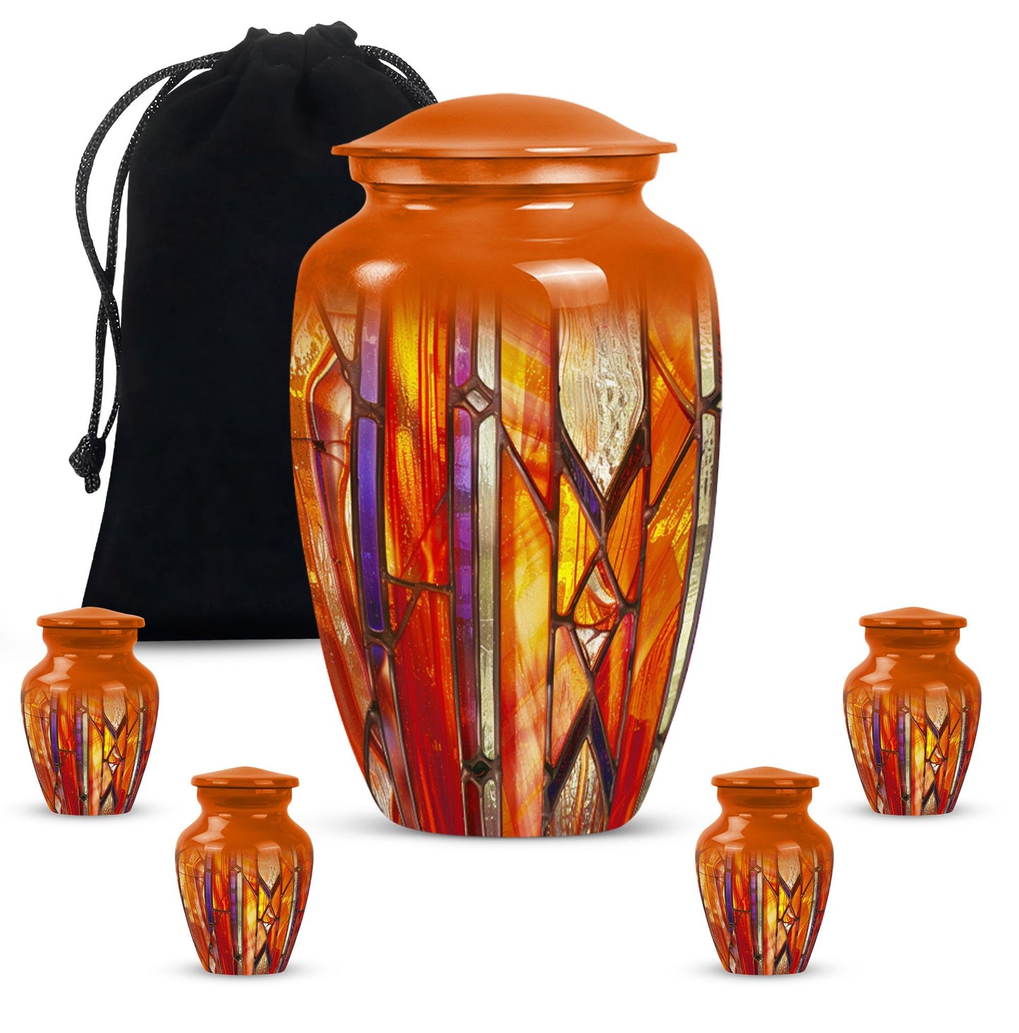 Stained Glass Ashes Keepsake Memorial, Funeral Cremation Urn