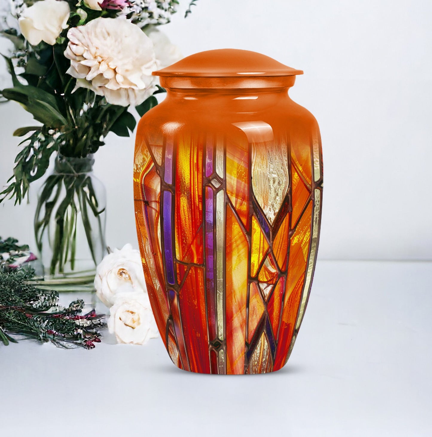 stained glass urn for adult male ashes