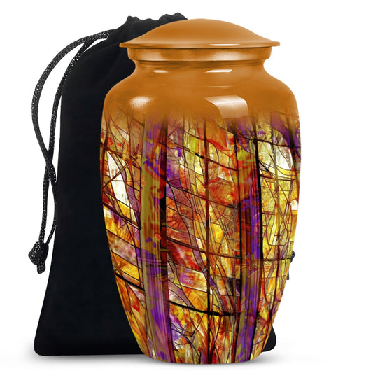 10-inch classic stained glass urn for cremation ashes