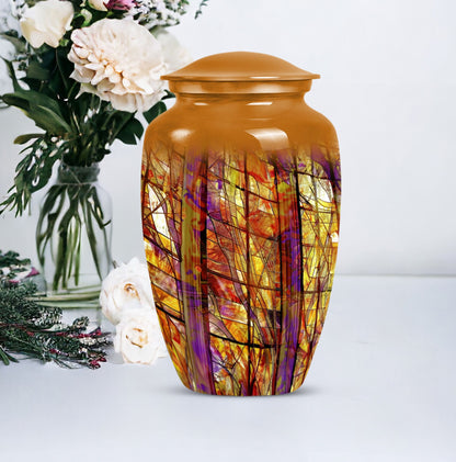 10-inch classic stained glass urn for cremation ashes