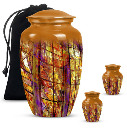 10-inch classic stained glass urn for cremation ashes