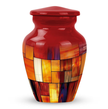 10-inch classic stained glass urn