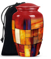 Stained Glass Cool Urn Ashes Memorial, Funeral Cremation Urn For Ashes