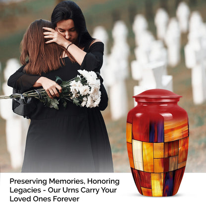 10-inch classic stained glass urn