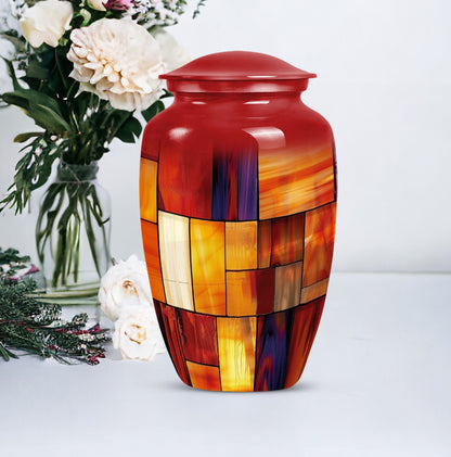 10-inch classic stained glass urn
