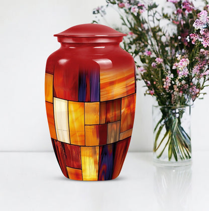 10-inch classic stained glass urn