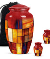 Stained Glass Cool Urn Ashes Memorial, Funeral Cremation Urn For Ashes