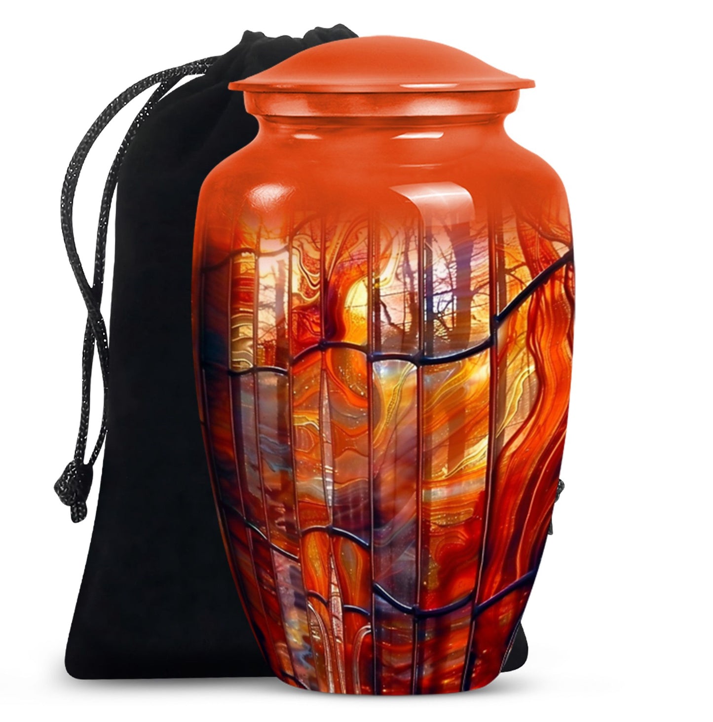 10-inch classic stained glass urn for human ashes