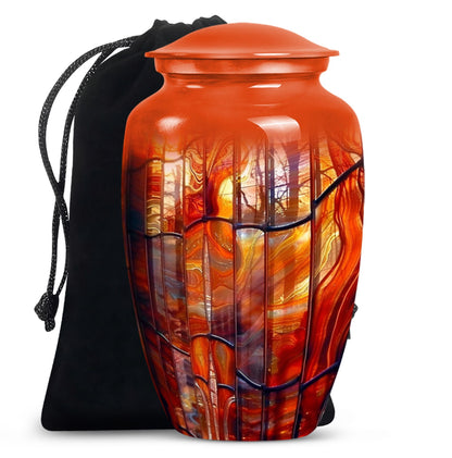 10-inch classic stained glass urn for human ashes
