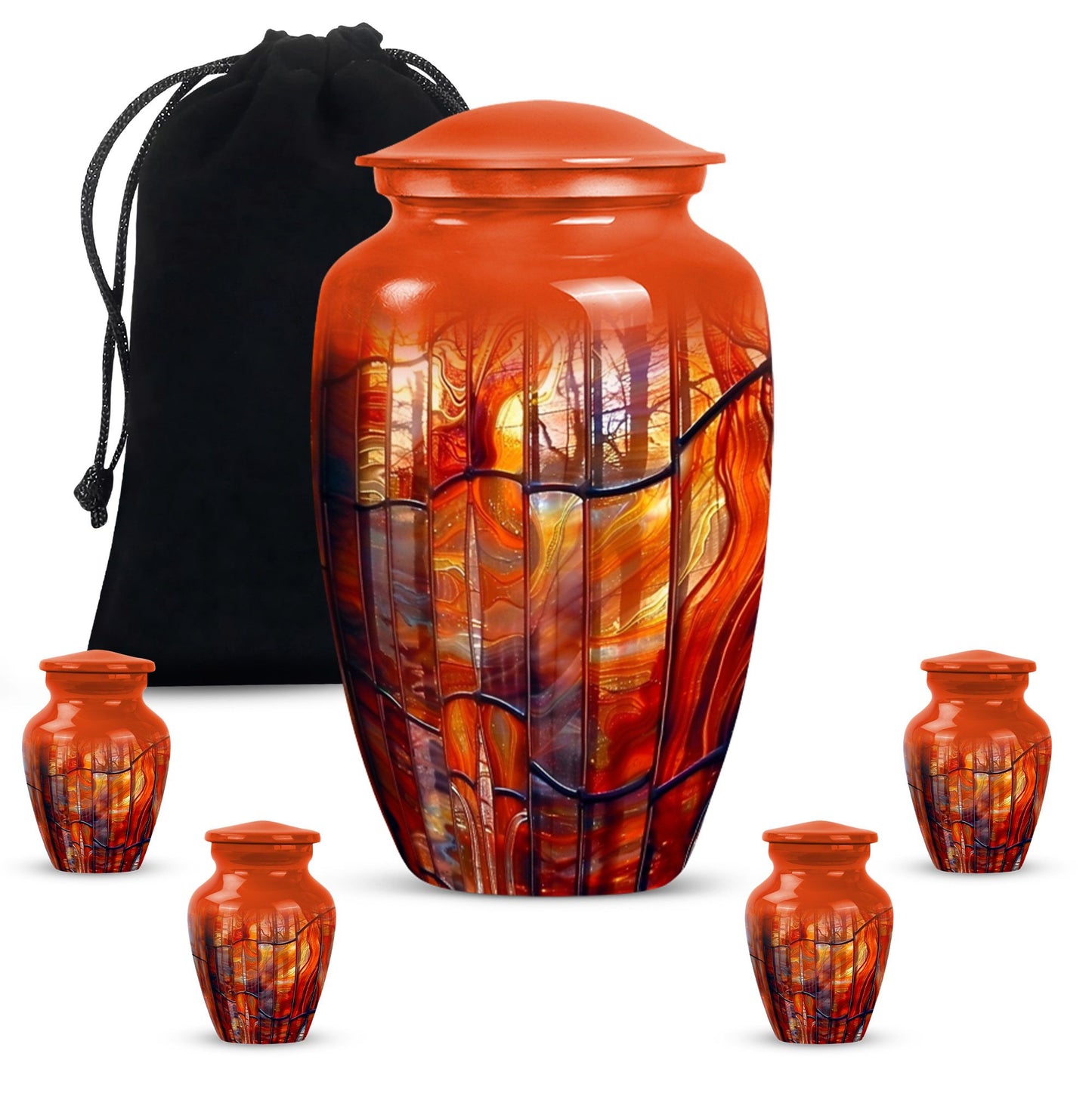 10-inch classic stained glass urn for human ashes