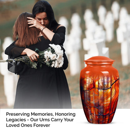 10-inch classic stained glass urn for human ashes