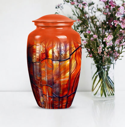 10-inch classic stained glass urn for human ashes