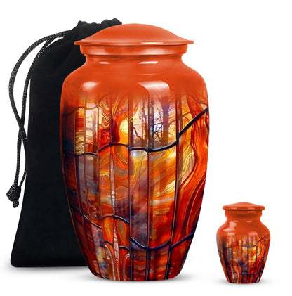 10-inch classic stained glass urn for human ashes