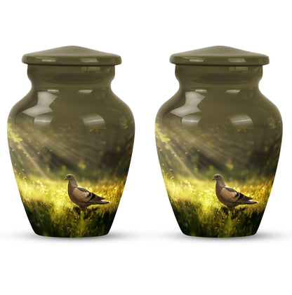 Personalized Dove Cremation Urn for Human Ashes - 3-inch, 200 cu in - Yatskia