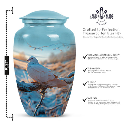 10 Inch Classic Dove Urn for adult human ashes.