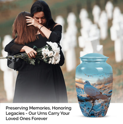 10 Inch Classic Dove Urn for adult human ashes.