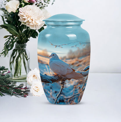 10 Inch Classic Dove Urn for adult human ashes.