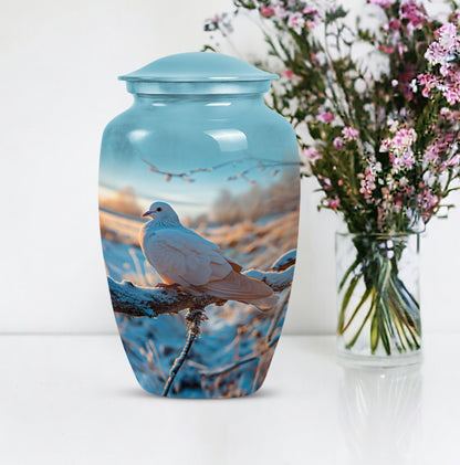 10 Inch Classic Dove Urn for adult human ashes.