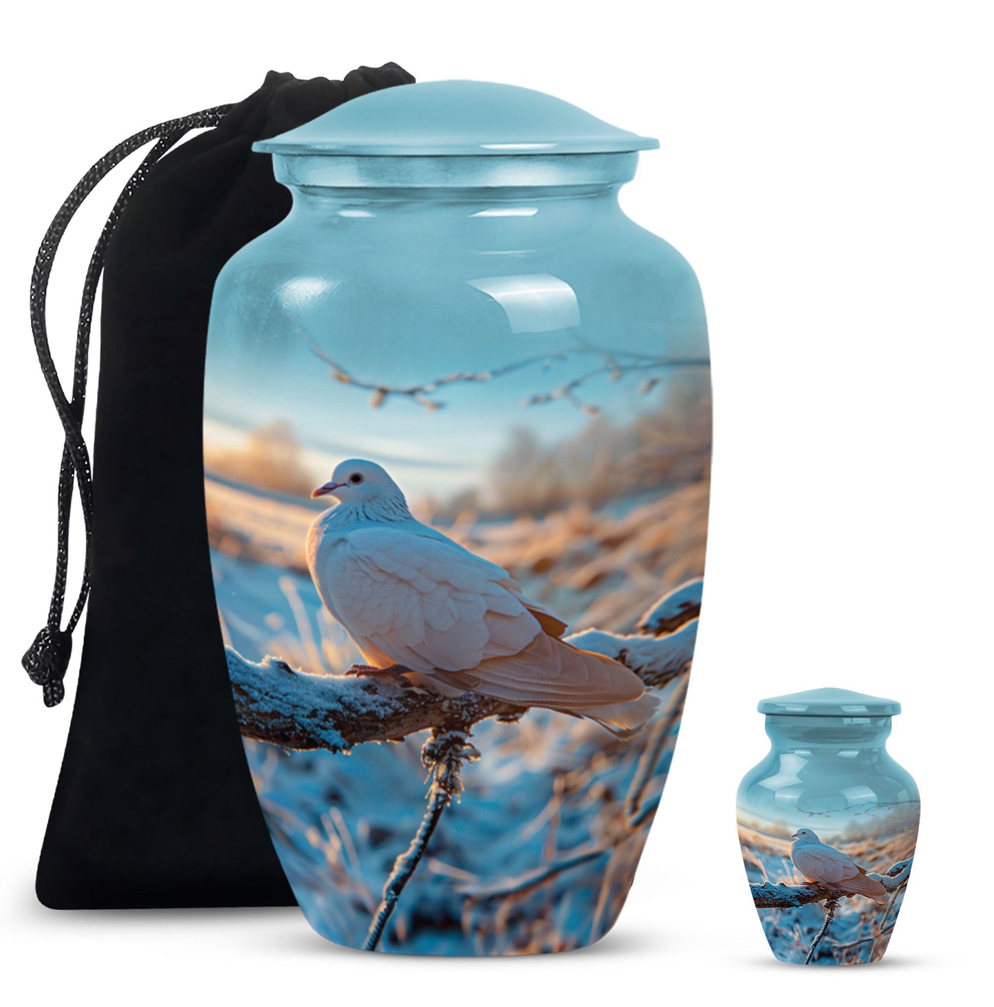 10 Inch Classic Dove Urn for adult human ashes.
