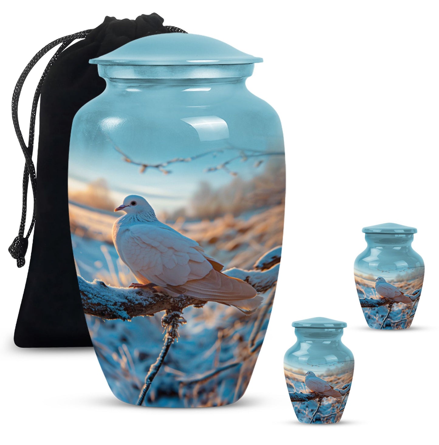 10 Inch Classic Dove Urn for adult human ashes.