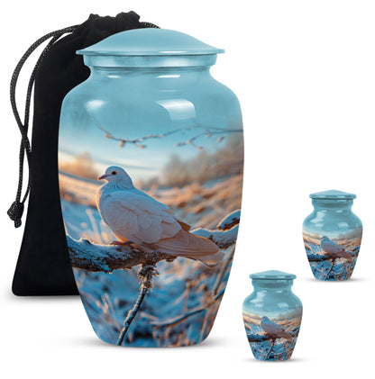 Personalized Bird Memorial Urn for Human Ashes - 10-inch, 200 cu in - Yatskia