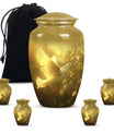 Dove Urn For Human Ashes Memorial - Yellow Urn for Adult Male