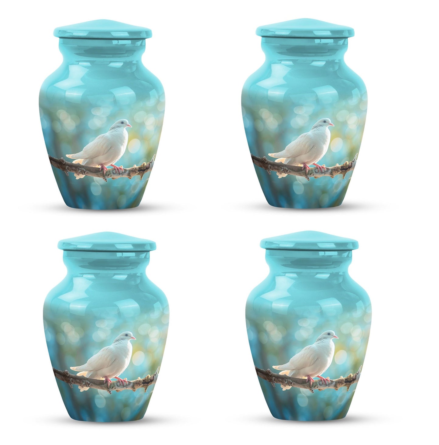 10 inch aluminium Dove Urn,