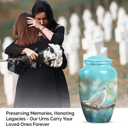 10 inch aluminium Dove Urn,