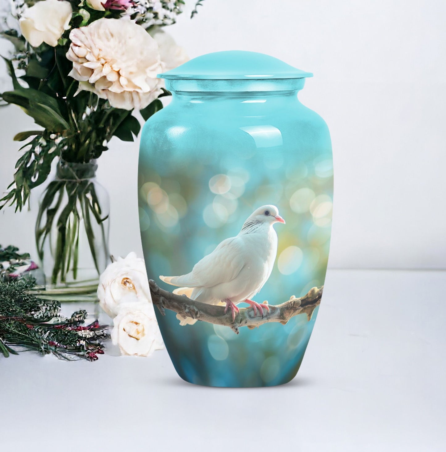 10 inch aluminium Dove Urn,