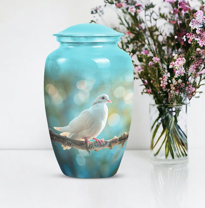 10 inch aluminium Dove Urn,