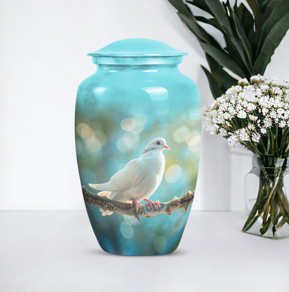 10 inch aluminium Dove Urn,