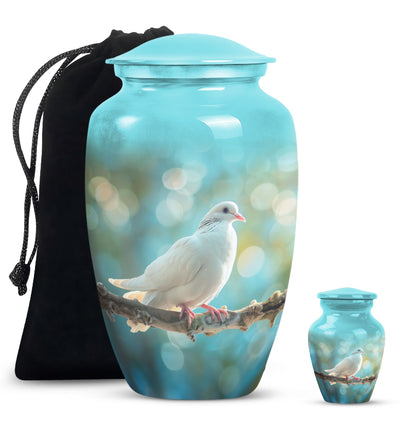 10 inch aluminium Dove Urn,