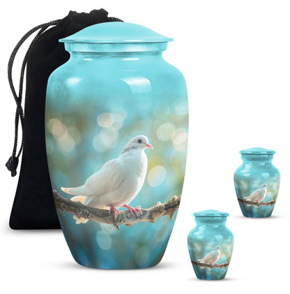 10 inch aluminium Dove Urn,