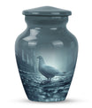 White Dove Small Urn For Ashes Memorial - Dove Urn For Funeral Service