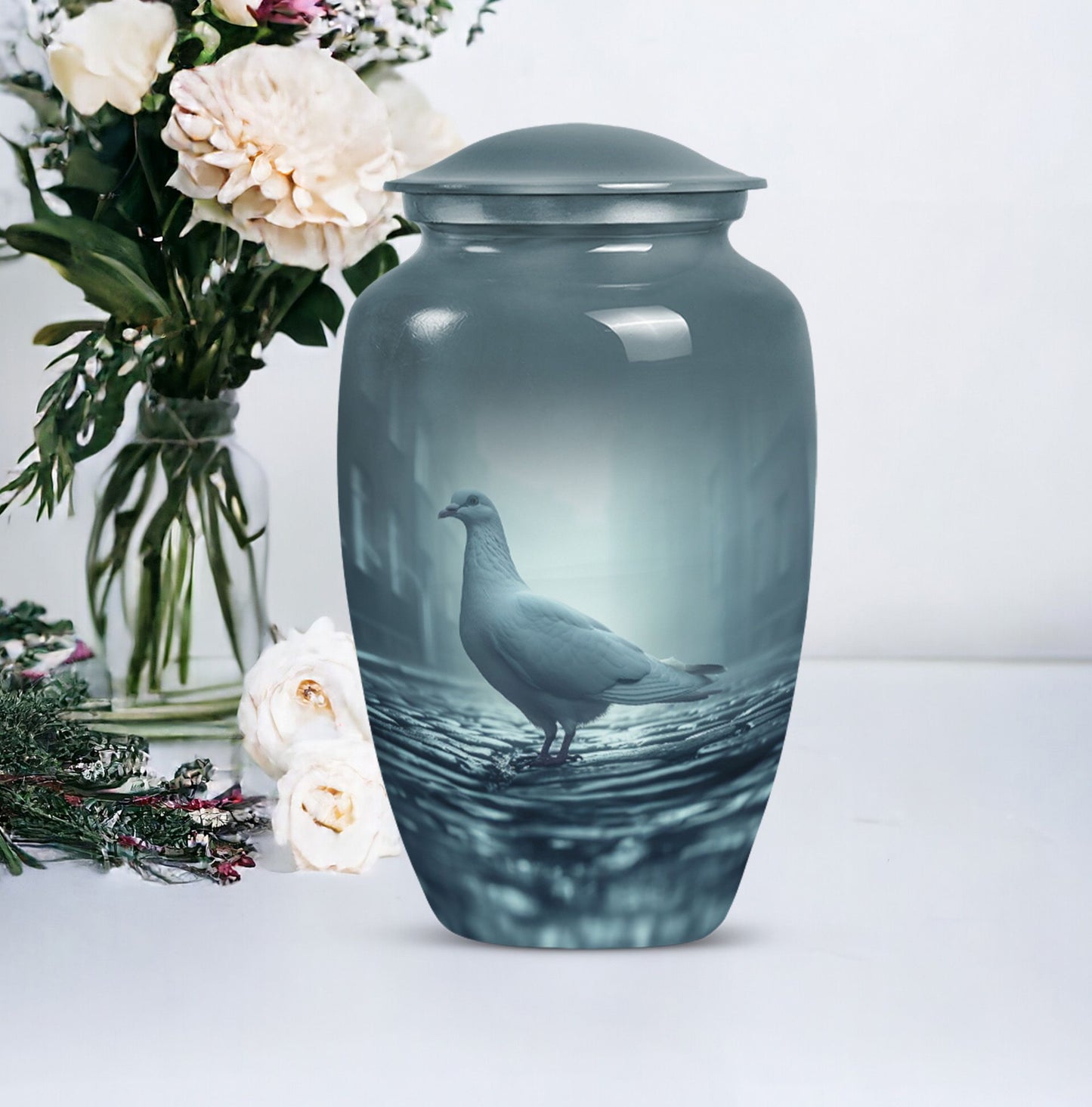 10 inch Dove Themed Classic Urn.