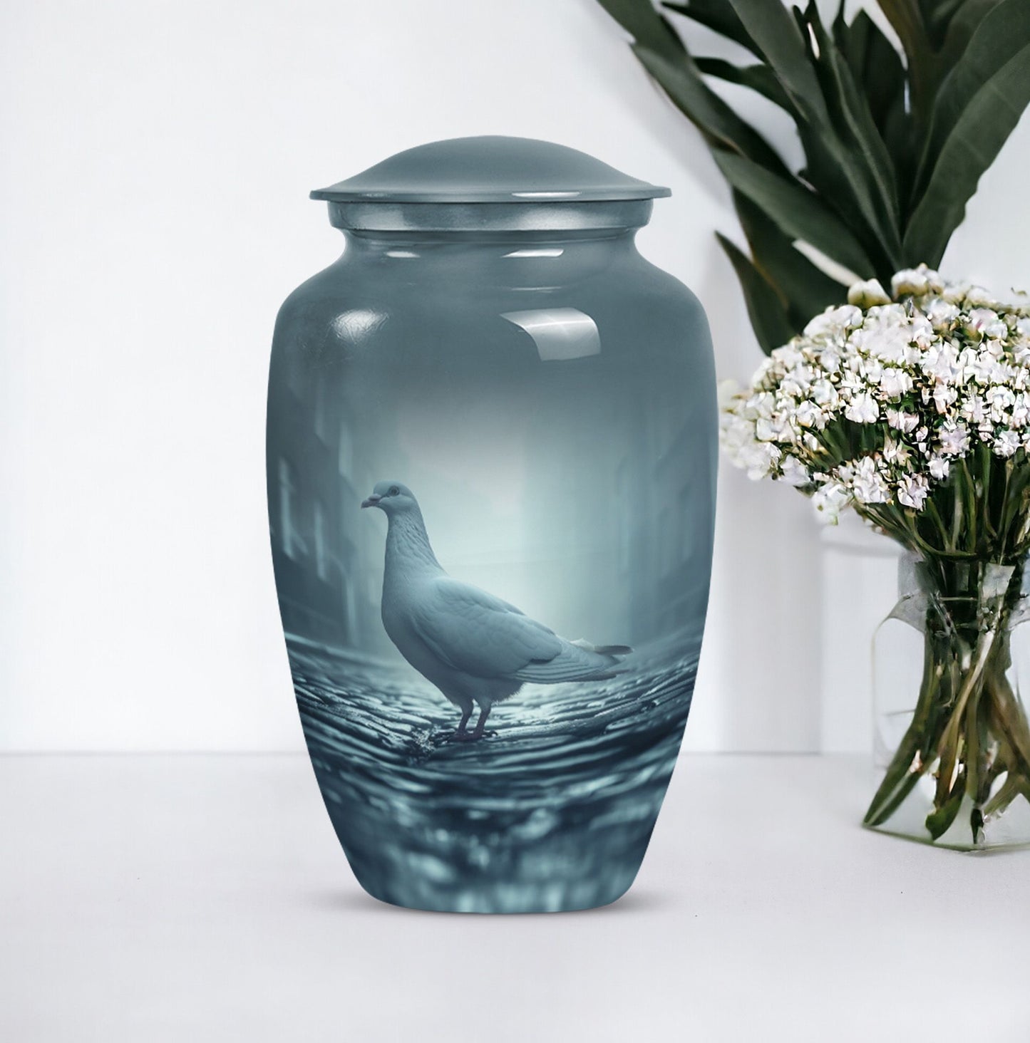 10 inch Dove Themed Classic Urn.
