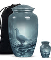 White Dove Small Urn For Ashes Memorial - Dove Urn For Funeral Service