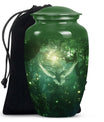 Dove Large Urns For Human Ashes - Green Forest Memorial Urn for Men